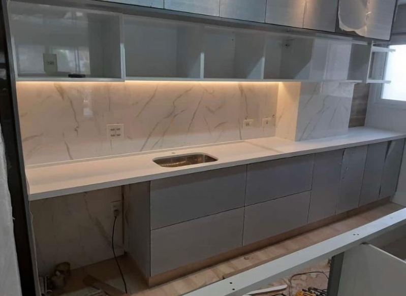 Pia de Cozinha Quartzo Branco Preço Roosevelt (CBTU) - Pia de Quartzo Silestone